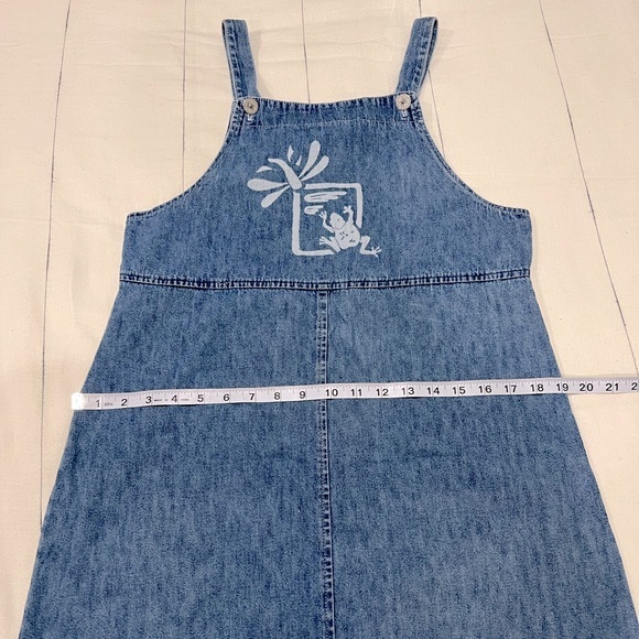 Vintage 90s‎ Studio Ease 100% Cotton Denim Midi Dress - Picture 9 of 10